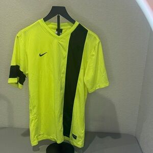 Nike Men's Bright Yellow and Black Jersey